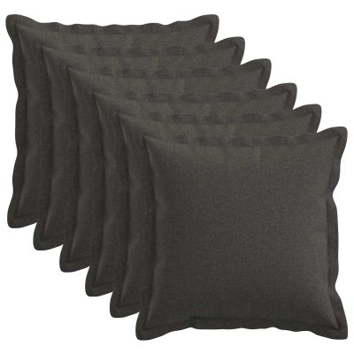 vidaXL Poťah na podložku 6 pcs HOUTEN Tmavosivá 40 x 40 cm Falošný ľan