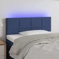 vidaXL Čelo postele s LED modré 90x5x78/88 cm látka