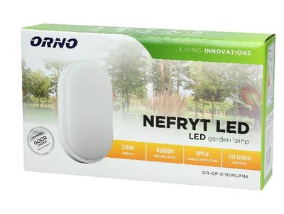 LED Vonkajšie svietidlo ORNO OR-OP-6110WLPM4 NEFRYT, 10W, 4000K, IP54, biela LED Venkovní svítidlo ORNO OR-OP-6110WLPM4 NEFRYT, 10W, 4000K, IP54, bílá