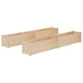 vidaXL Záhradné kvetináče 2 ks 200x31x31 cm, borovicový masív