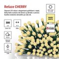 LED vianočná cherry reťaz – guličky, 30 m,vonk. aj vnútor.,teplá biela, programy, časovač