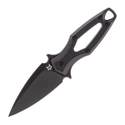 FOX knives FX-553 B AKA pevný nôž na krk 6,2 cm, celočierna, G10, puzdro Kydex