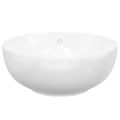 vidaXL Umývadlo biele 44x17 cm keramické okrúhle