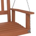 vidaXL Záhradná hojdacia lavička s retiazkami hnedá jedľový masív