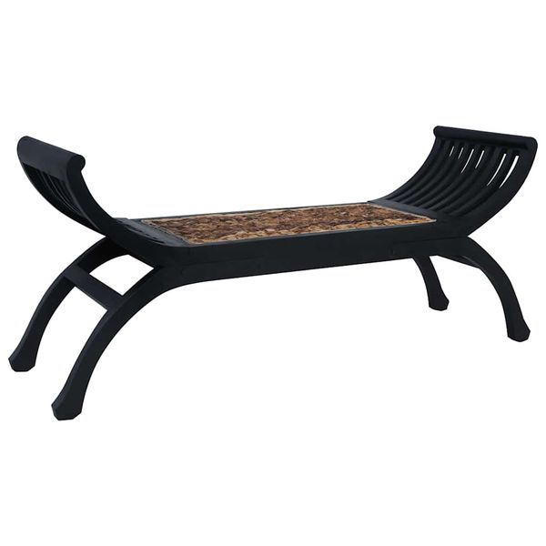 vidaXL Lavica 120 cm tmavohnedá abaková