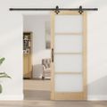vidaXL Posuvné dvere ORKDAL 83 x 202 cm Prírodná a čierna