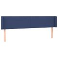 vidaXL Čelo postele s LED modré 163x16x78/88 cm látka