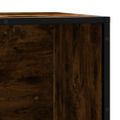 vidaXL Lavica na topánky dymový dub 80x40x53,5 cm kompozitné drevo+kov