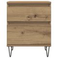 vidaXL Nočné stolíky 2 ks dub artisan 40x35x50 cm kompozitné drevo