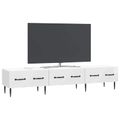 vidaXL TV skrinka Biela s vysokým leskom 147 x 34,5 x 30 cm