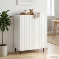 vidaXL Servírovacia skriňa Biela s vysokým leskom 66 x 34,5 x 92 cm