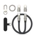 BWOO pútkový kábel USB-C - Lightning 0,3m 27W s popruhom