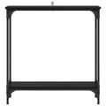 vidaXL Konzolový stôl Čierny dub 75 x 22,5 x 75 cm Kompozitné drevo