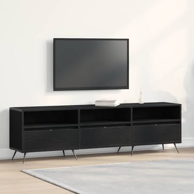 vidaXL TV skrinka Čierny dub 150 x 30 x 44,5 cm Kompozitné drevo