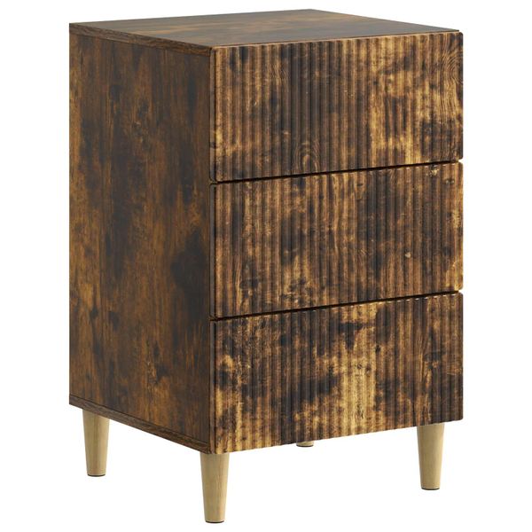 vidaXL Nočný stolík Dymový dub 43 x 41 x 66,5 cm Kompozitné drevo