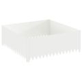 vidaXL Obrubník trávnika 4 ks 100 x 100 x 35 cm Oceľ Biela