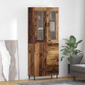 vidaXL Highboard 2 ks Staré drevo 69,5 x 34 x 180 cm Kompozitné drevo