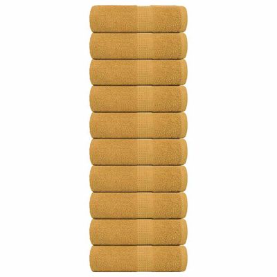 vidaXL Utierky na umývanie FROGN 10 ks zlaté 30x30 cm 360 g/m²