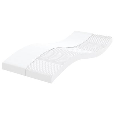 vidaXL Penový matrac, biely 90x210 cm, 7 zón, tvrdosť 20 ILD