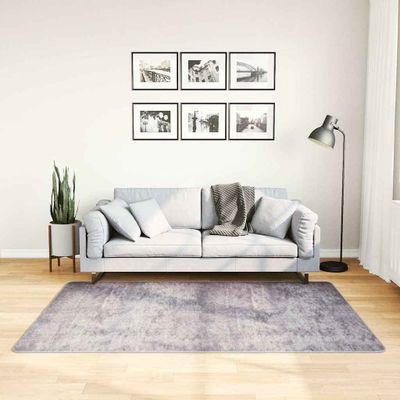 vidaXL Prateľný koberec 120x180 cm sivý