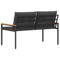 vidaXL Vonkajšia lavička 2 -Seater 116 x 67,5 x 72 cm polyratan