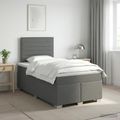 vidaXL Posteľ boxspring s matracom Tmavosivá 120 x 200 cm Látka