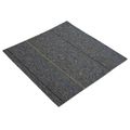 vidaXL Kobercová dlaždica Stredne šedá s pruhmi 50 x 50 cm 20 ks