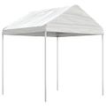 vidaXL Altánok so strechou, biely 6,69x2,28x2,69 m, polyetylén