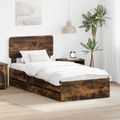 vidaXL Rám postele Údený Dub 75 x 190 cm Konštruované drevo