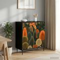 vidaXL Servírovacia skriňa ZAANDAM Čierny dub 69 x 33 x 76 cm