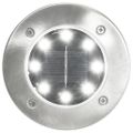 vidaXL Zapustené solárne svetlá do zeme 8 ks, LED svetlá, biele