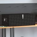 vidaXL Úložný box čierny 90x47x35,5 cm hliníkový