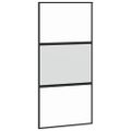 vidaXL Posuvné dvere s kovaním čierne 102,5x205 cm tvrdené sklo