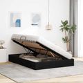 vidaXL Otomanový posteľný rám s úložiskom Čierny 140 x 190 cm látka
