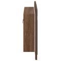 vidaXL LED zrkadlová skrinka hnedý dub 60x12x45 cm spracované drevo