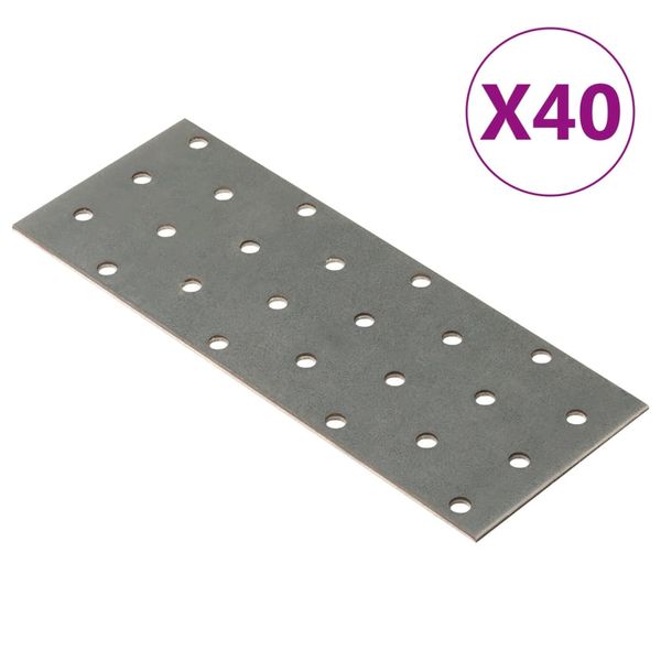 vidaXL Dierované plechy 40 ks 2 mm 160x60 mm pozinkovaná oceľ