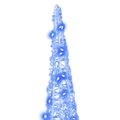 vidaXL Vianočný stromček 3 ks 90 LED Modrá 20 x 20 x 80 cm Akryl