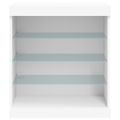 vidaXL Komoda s LED svetlami biela 60,5x37x67 cm