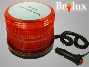 LED maják výstražný oranžový BROLUX, 12-24 V, IP55, s magnetom LED maják výstražný oranžový BROLUX, 12-24 V, IP55, s magnetom