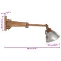 vidaXL Nástenné lampa 25 W starožitná strieborná E27
