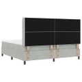 vidaXL Posteľ s pružinovým rámom Svetlosivá 200 x 200 cm Zamat