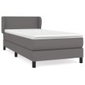vidaXL Boxspring posteľ s matracom sivá 90x190 cm umelá koža