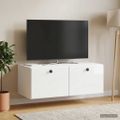 vidaXL Nástenná TV skrinka 78,5 x 41 x 30 cm Biela s vysokým leskom