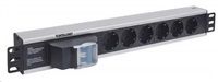 Intellinet 19" 1.5U Rackmount 6-Way Power Strip - German Type, rozvodný panel, 6x DE zásuvka, 1.6m kábel