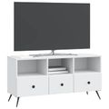 vidaXL TV skrinka Biela 102 x 34,5 x 50 cm Kompozitné drevo