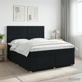 vidaXL Posteľ boxspring s matracom Čierna 160 x 200 cm Látka
