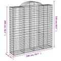 vidaXL Oblúkové gabiónové koše 12 ks 200x50x200/220cm pozinkov. železo