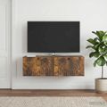 vidaXL Nástenná TV skrinka Dymový dub 99 x 41 x 30 cm Kompozitné drevo