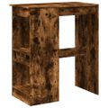 vidaXL Barový stôl s policami dymový dub 90x47,5x103,5cm kompoz. drevo