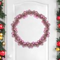 vidaXL Vianočný guľový girland LED Ružová 186 cm Polystyrén